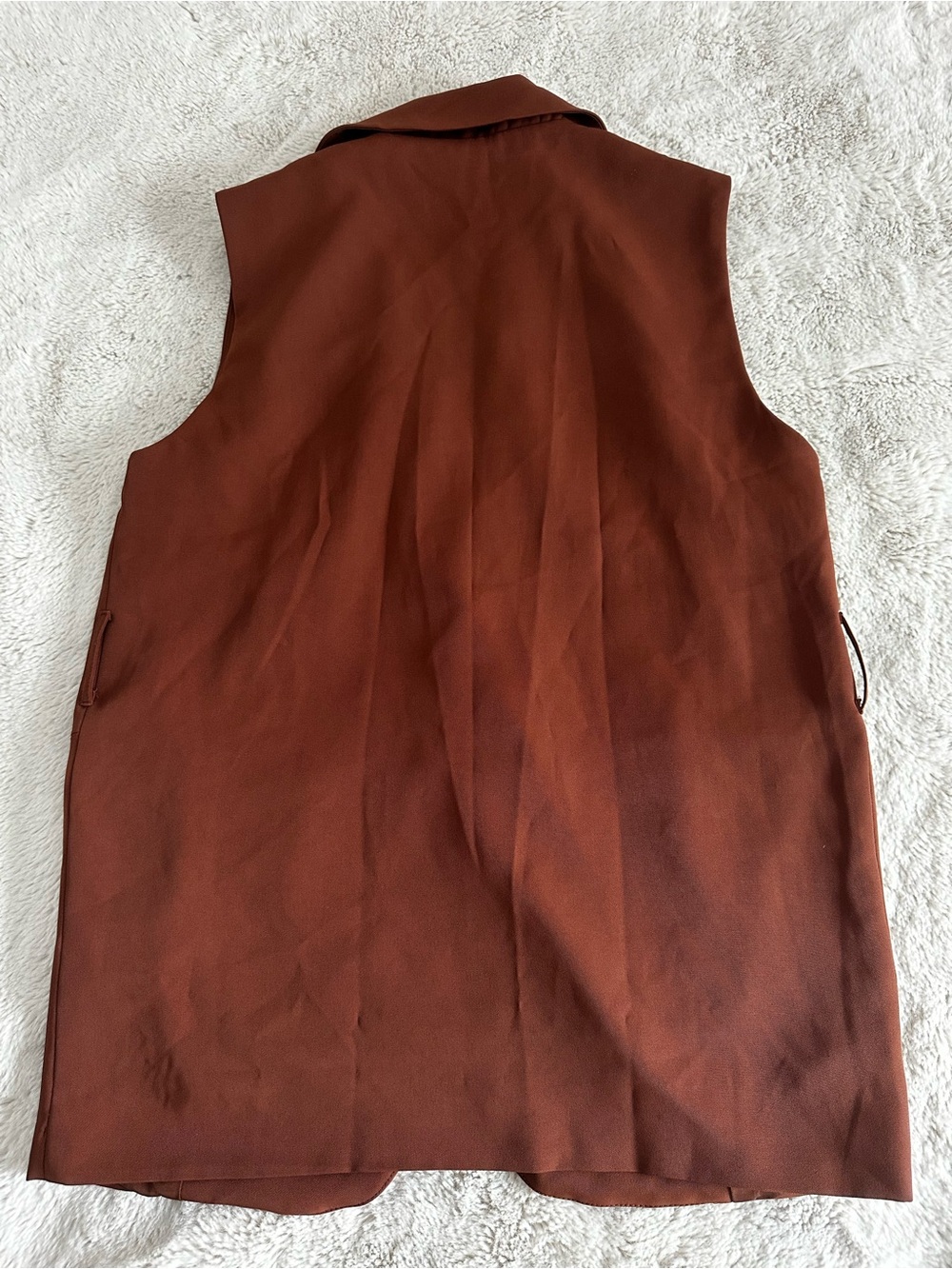 Forever 21 Rust-Toned Sleeveless Blazer Vest - Picture 3 of 3